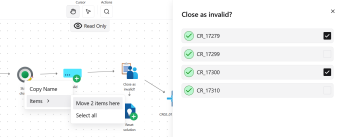 Workflow Designer Webinterface Items